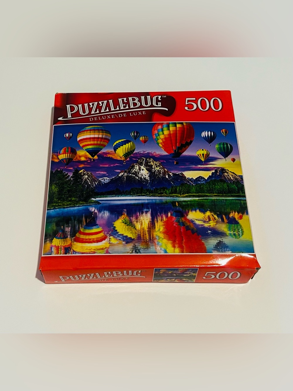 New “Balloon and Mountain Reflections” 500 Pieces 18” x 14” Puzzlebug DeLuxe
